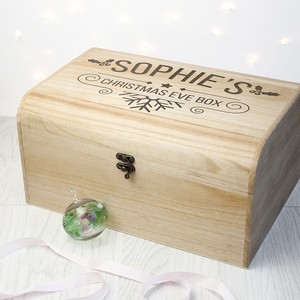 Personalised Wooden Christmas Eve Chest 