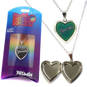 Colour Changing Personalised Mood Locket Necklace:- Yasmin