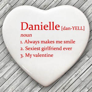 Definition of My Valentine Personalised Heart Keepsake 