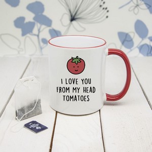 Romantic I Love You From My Head Tomatoes Mug 