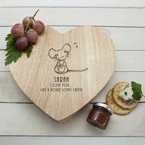 'Like A Mouse Loves Cheese' Personalised Cheese Board