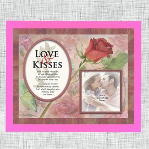 Love & kisses photo mount