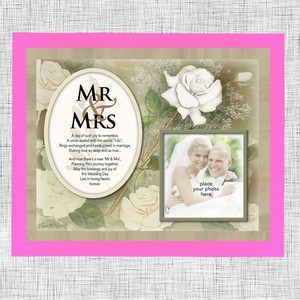 Mr & Mrs photo mount