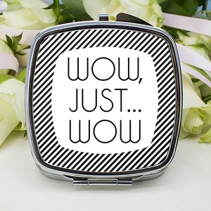 Personalised Totally Flattering Square Compact Mirror 