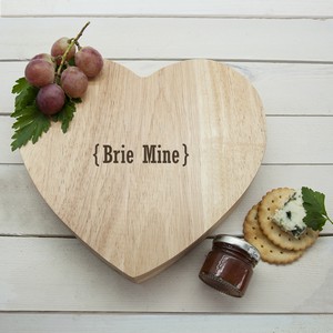 Romantic Brackets Personalised (Any Message) Heart Cheese Board 