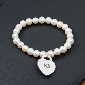 White Pearl Personalised Forever Bracelet