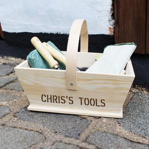 Pine Personalised Gardeners Trug 