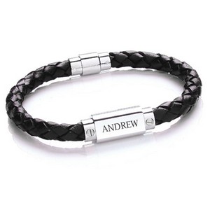  Mens Leather Personalised Bracelet 