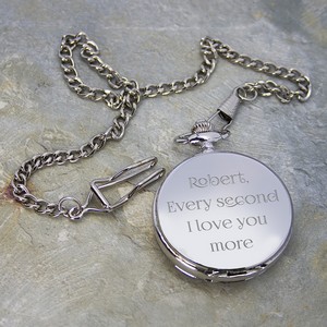 Valentine's Day Dual-Side Personalised (Any Message) Pocket Watch 