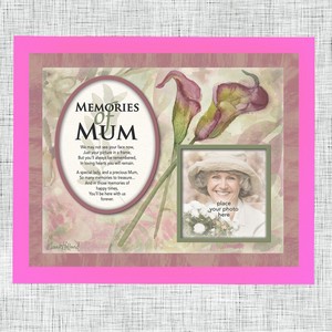 Memories of Mum memorial photo mount