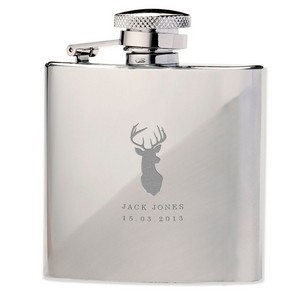 Personalised Stag 6oz Hip Flask