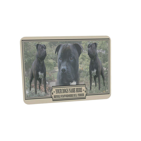Brindle Staffordshire Bull Terrier Personalised Dog Breed Mouse Mat Gift