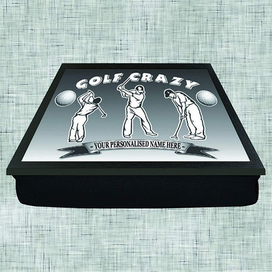 Golf Crazy Personalised Lap Tray Gift
