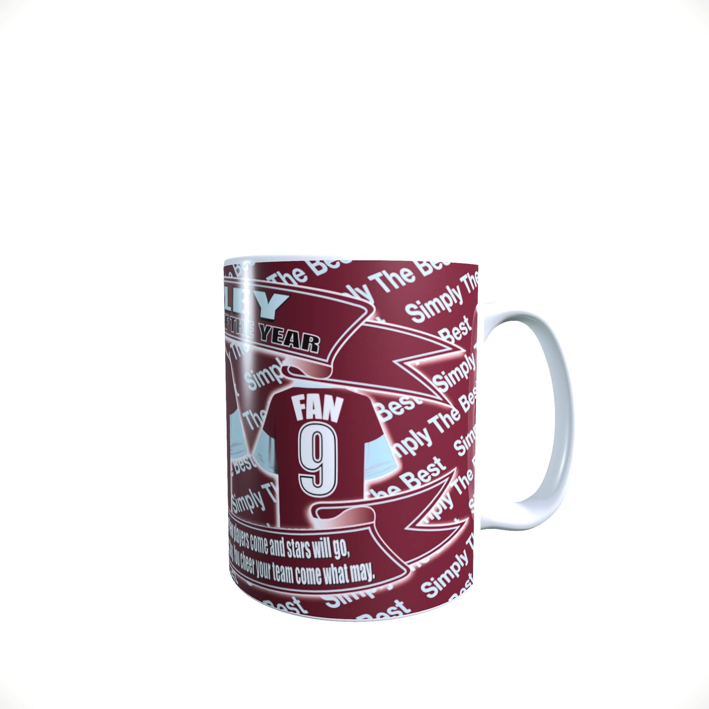 Burnley Football Team Shirt Personalised Mug Gift with Chocolate Footballs
