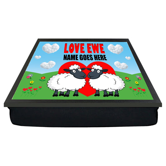 Love Ewe Male Cute Sheep Personalised Cushioned Lap Tray Gift Present
