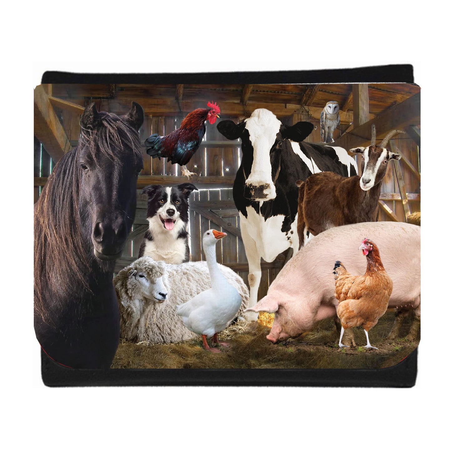 Farm Animals Barn Gathering Wallet Gift