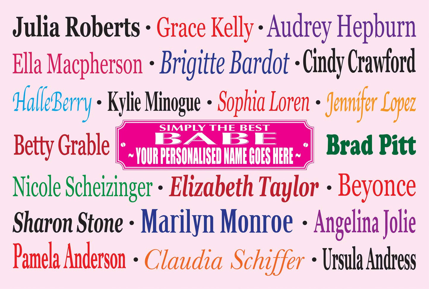 Simply The Best Babe Personalised Mug