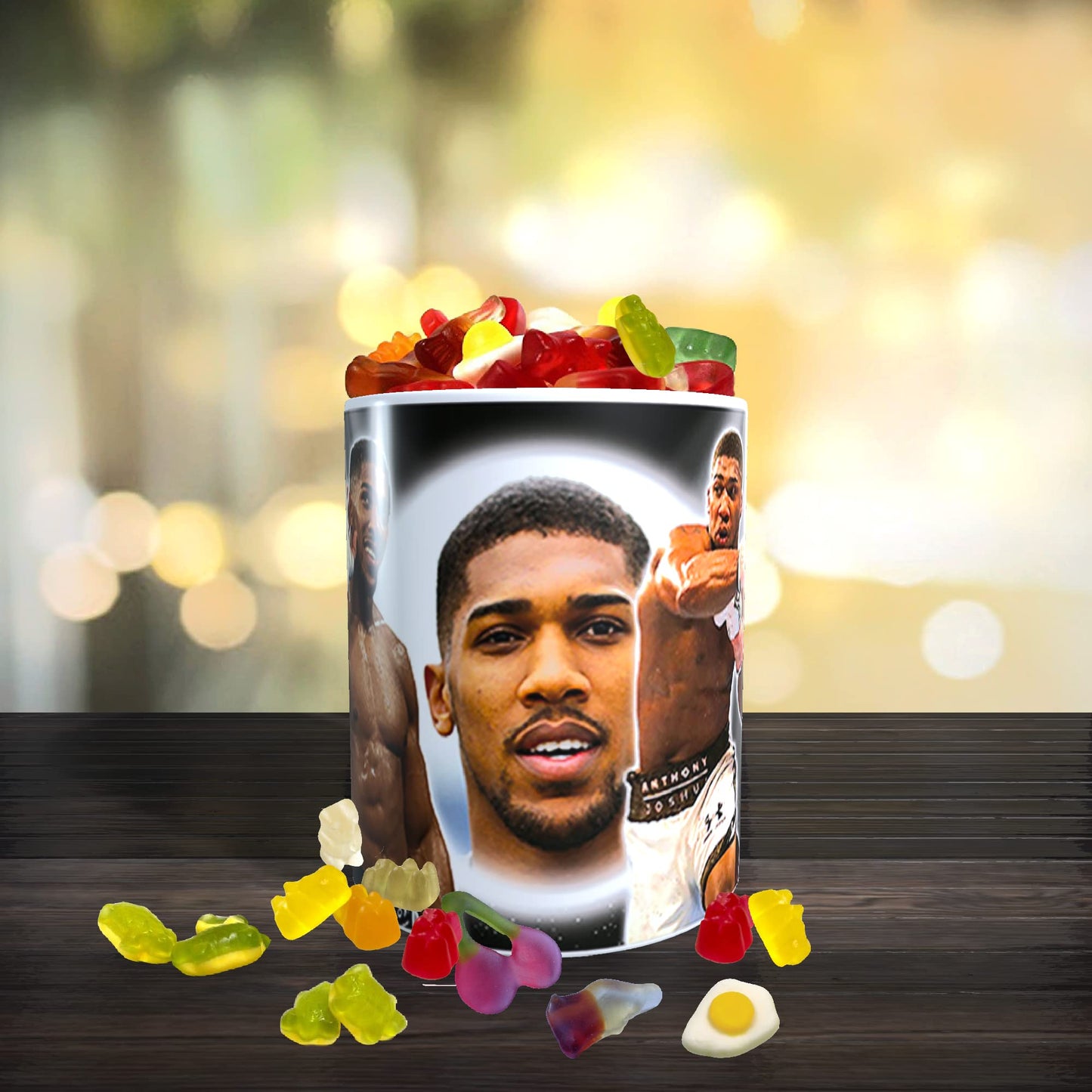 Anthony Joshua Personalised Icon Gift Mug with Sweets