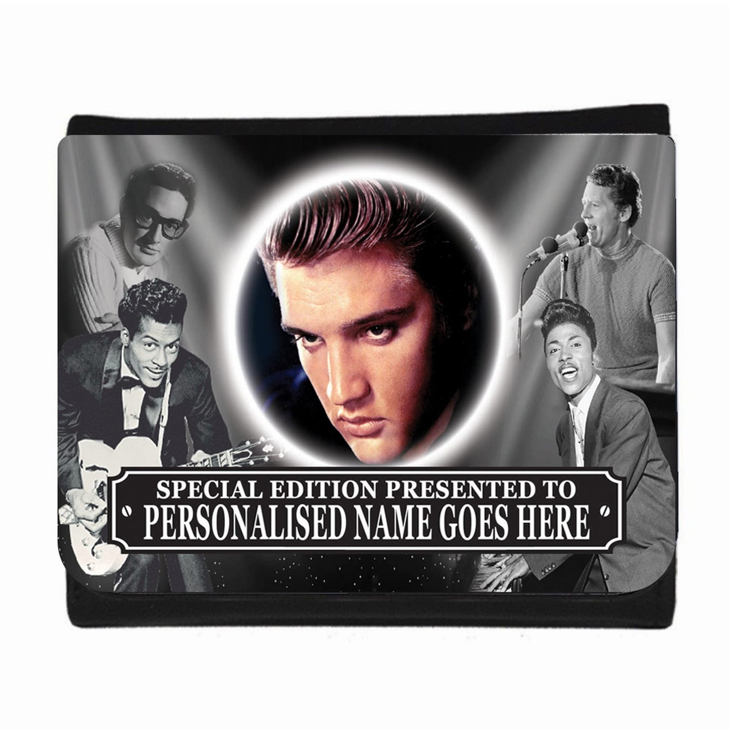 Rock and Roll Greats Music Icon Personalised Wallet Gift