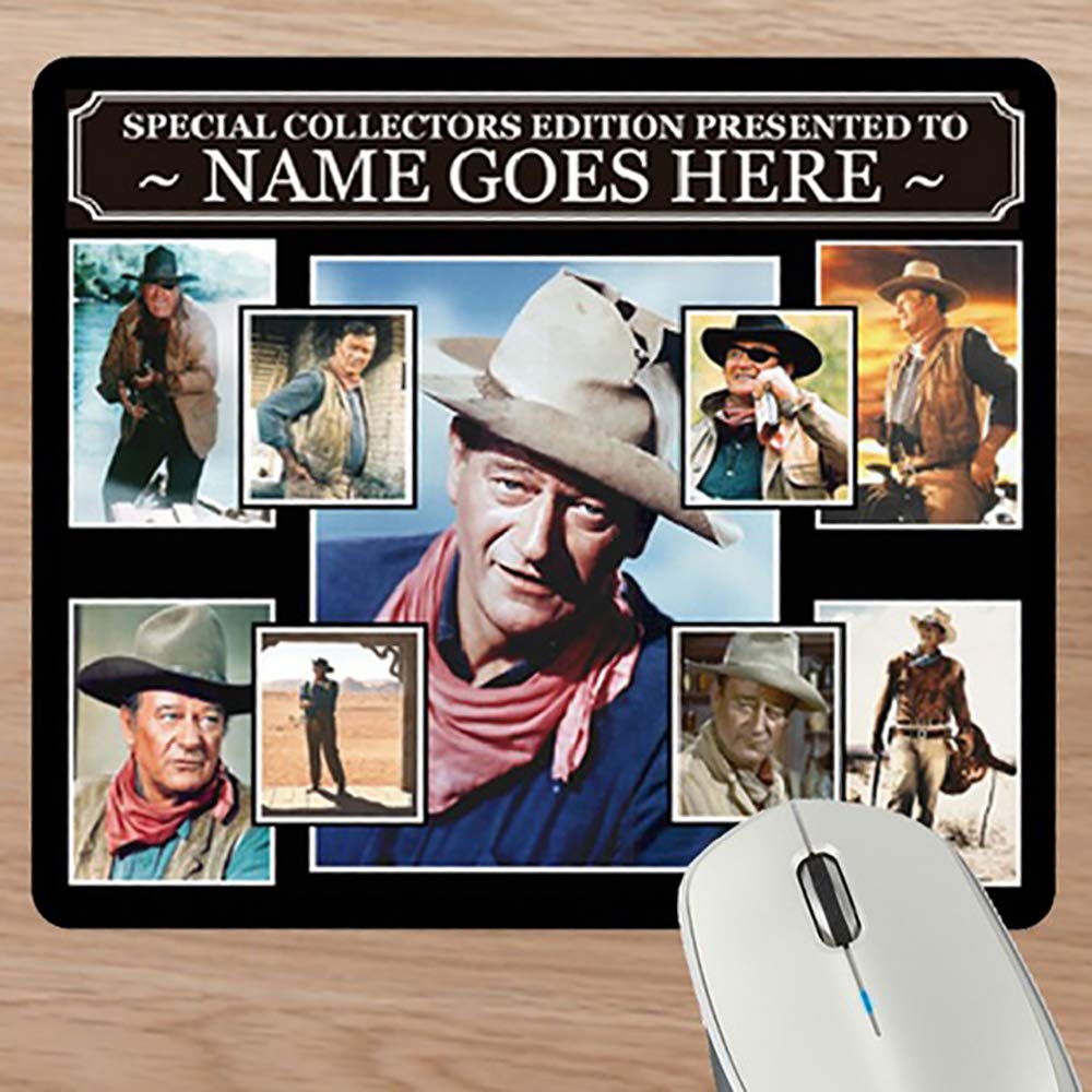 John Wayne Personalised Icon Mouse Mat Gift