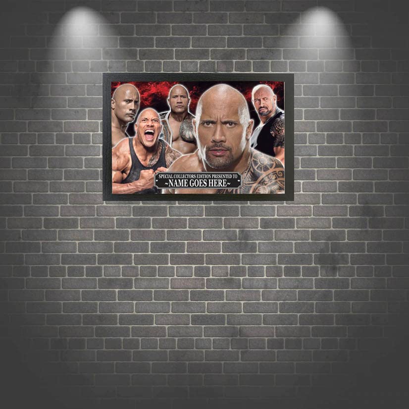 Dwayne Johnson Personalised Framed Wall Hanging Picture Gift