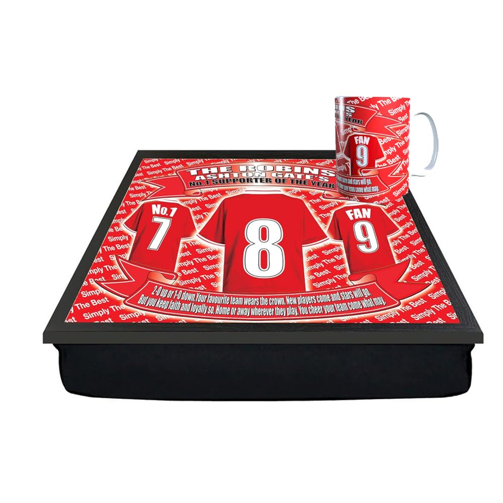 Bristol City Football Club Shirt Lap Tray And Mug Gift Set