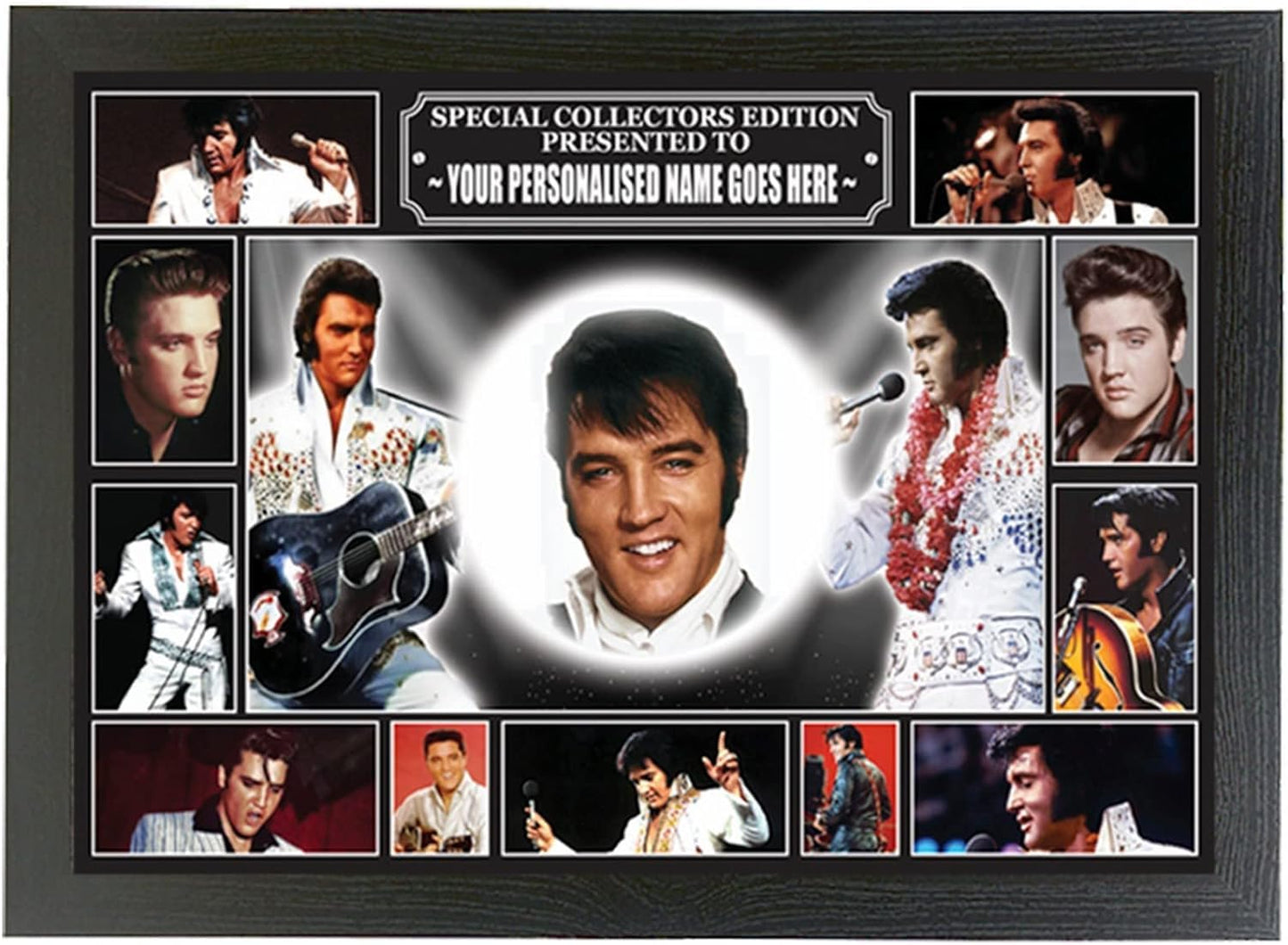 Elvis Presley King of Rock n Roll Personalised Icon Lap Tray and Mug Gift Set