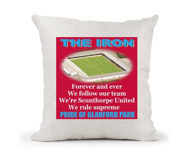 Scunthorpe United Cushion Cover - Football Team Anthem Song Chant - Gift Present