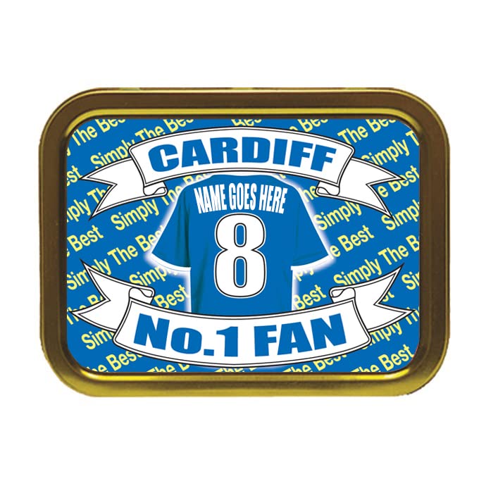 Cardiff Football Shirt Personalised Tobacco Storage Tin & Products