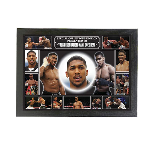 Anthony Joshua personalised icon framed picture gift