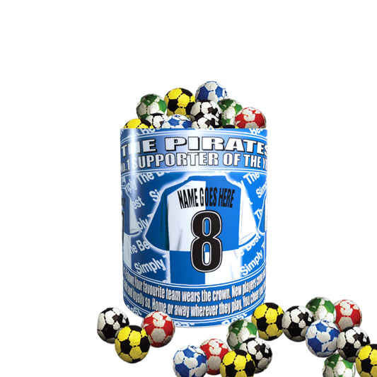 Bristol R Football Team Shirt Personalised Mug Gift with Chocolate Footballs