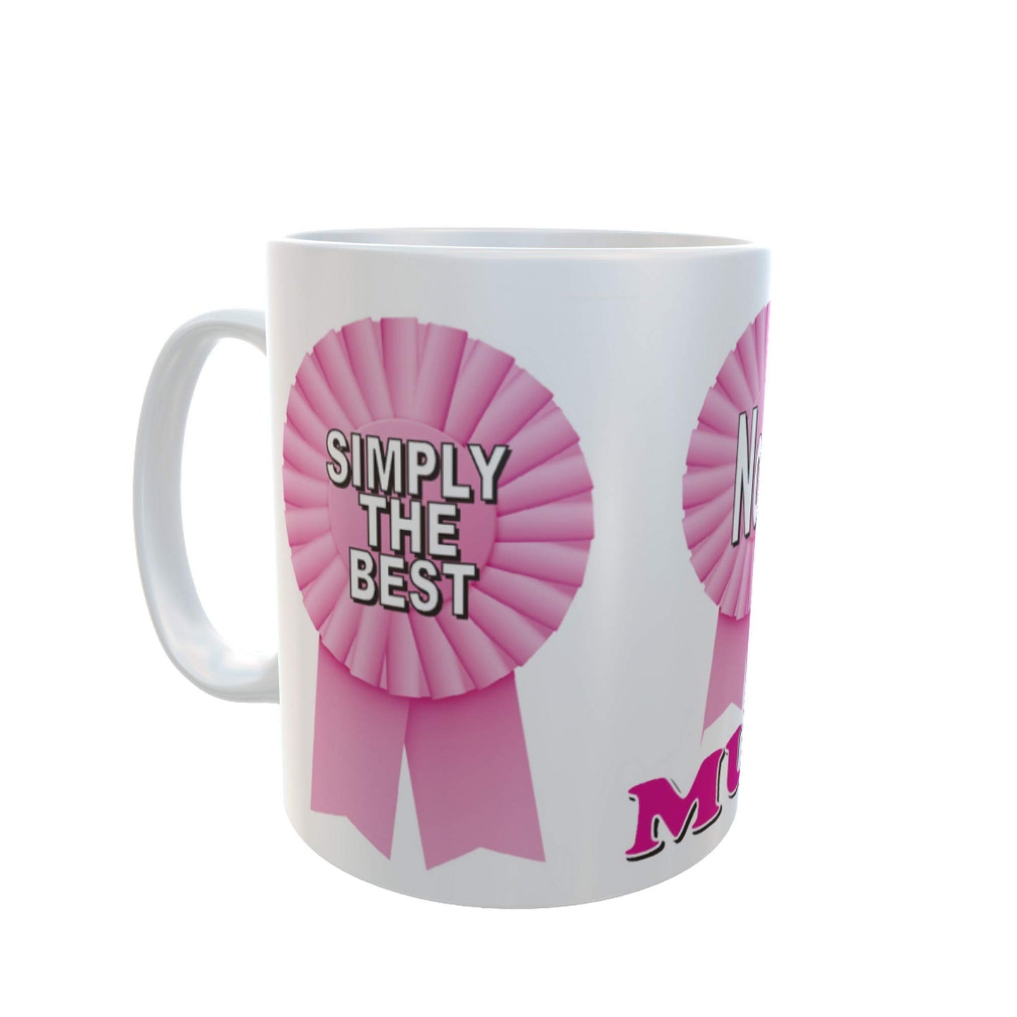 Simply The Best Mum Ceramic Rosette Gift Mug