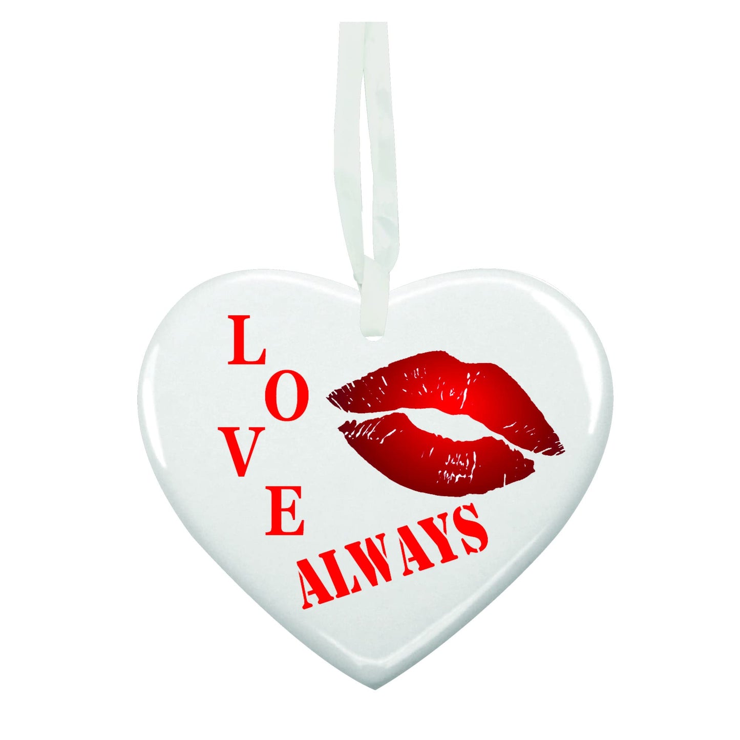 Love Always Ceramic Hanging Heart Keepsake Gift For Him Or Her