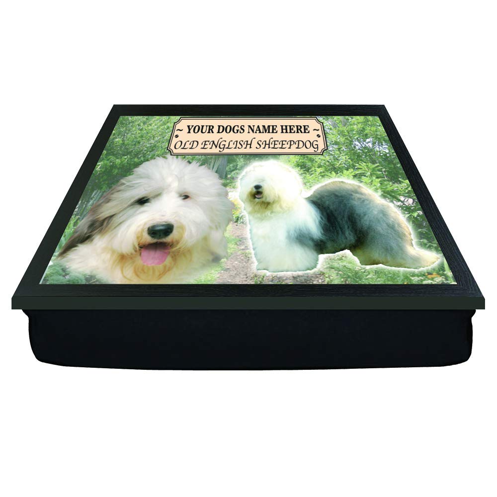 Old English Sheepdog Personalised Dog Breed Gift Lap Tray