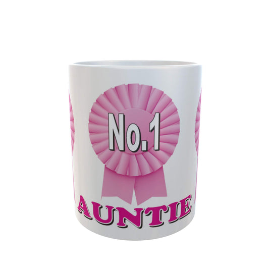 Simply The Best Auntie Ceramic Rosette Gift Mug