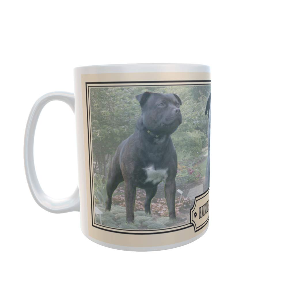 Brindle Staffordshire Bull Terrier Dog Breed Gift Mug with Treats