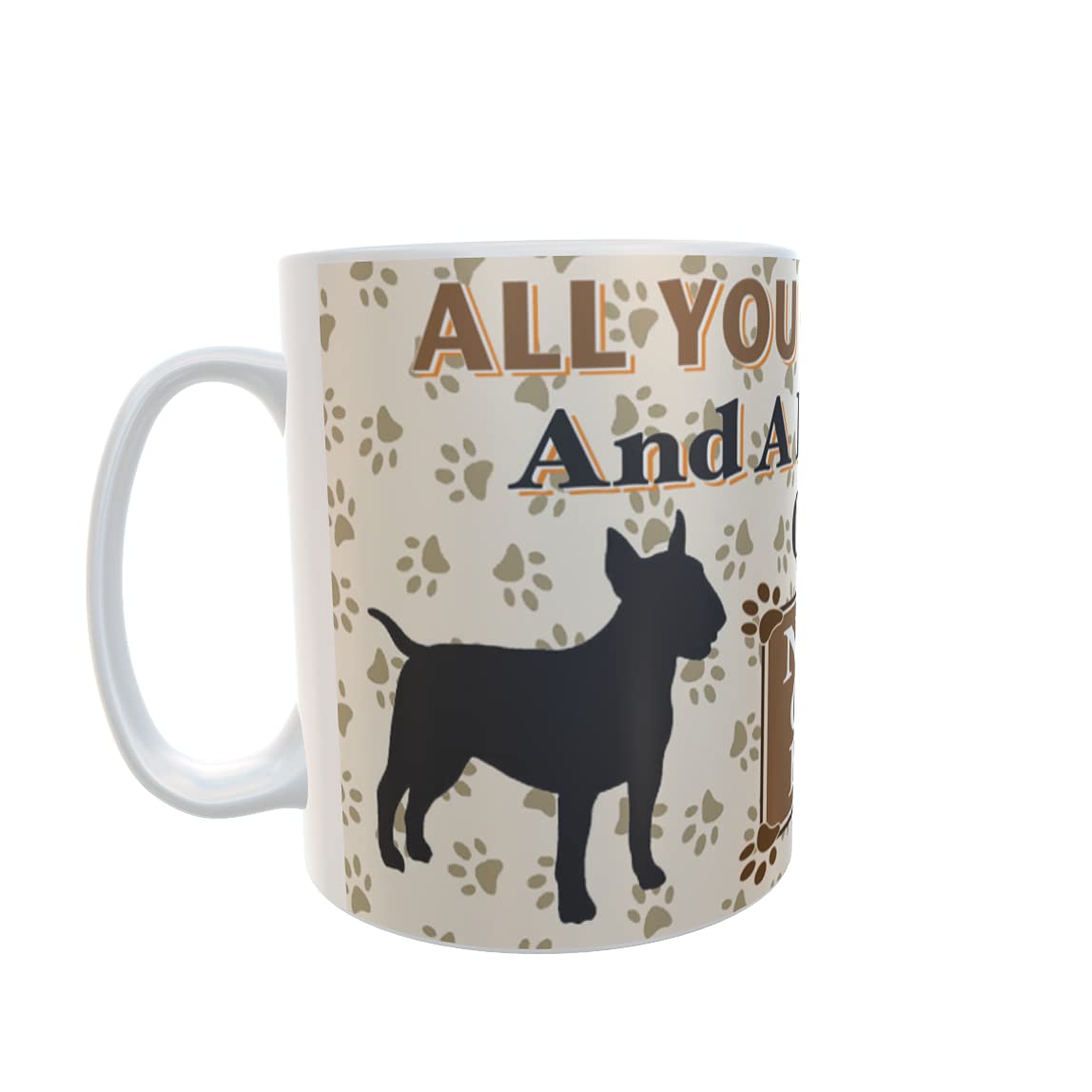 All You Need is Love and a Bull Terrier Dog Personalised Mug Gift