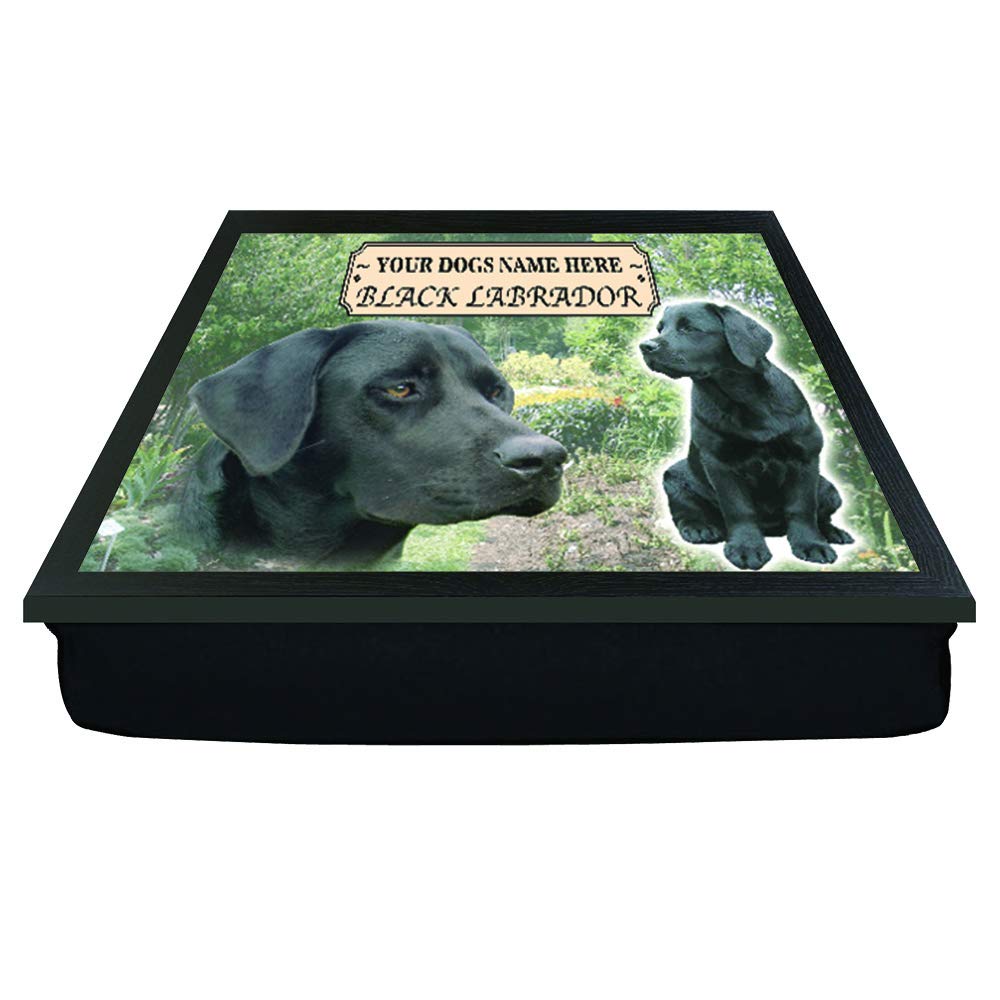Black Labrador Personalised Dog Breed Gift Lap Tray