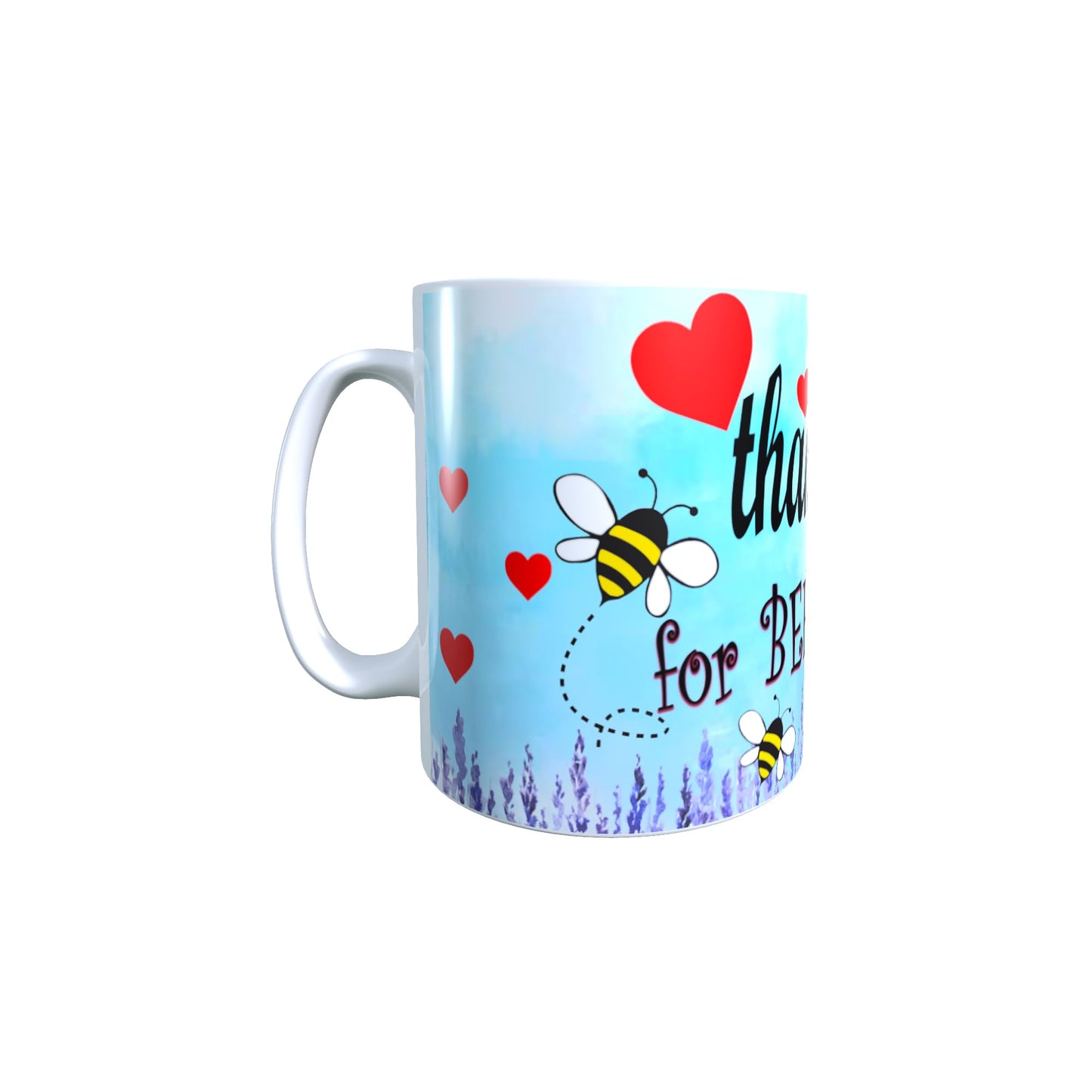 Honeycomb Blue Red Love Hearts Valentine's Day Any Occasion Mug Gift
