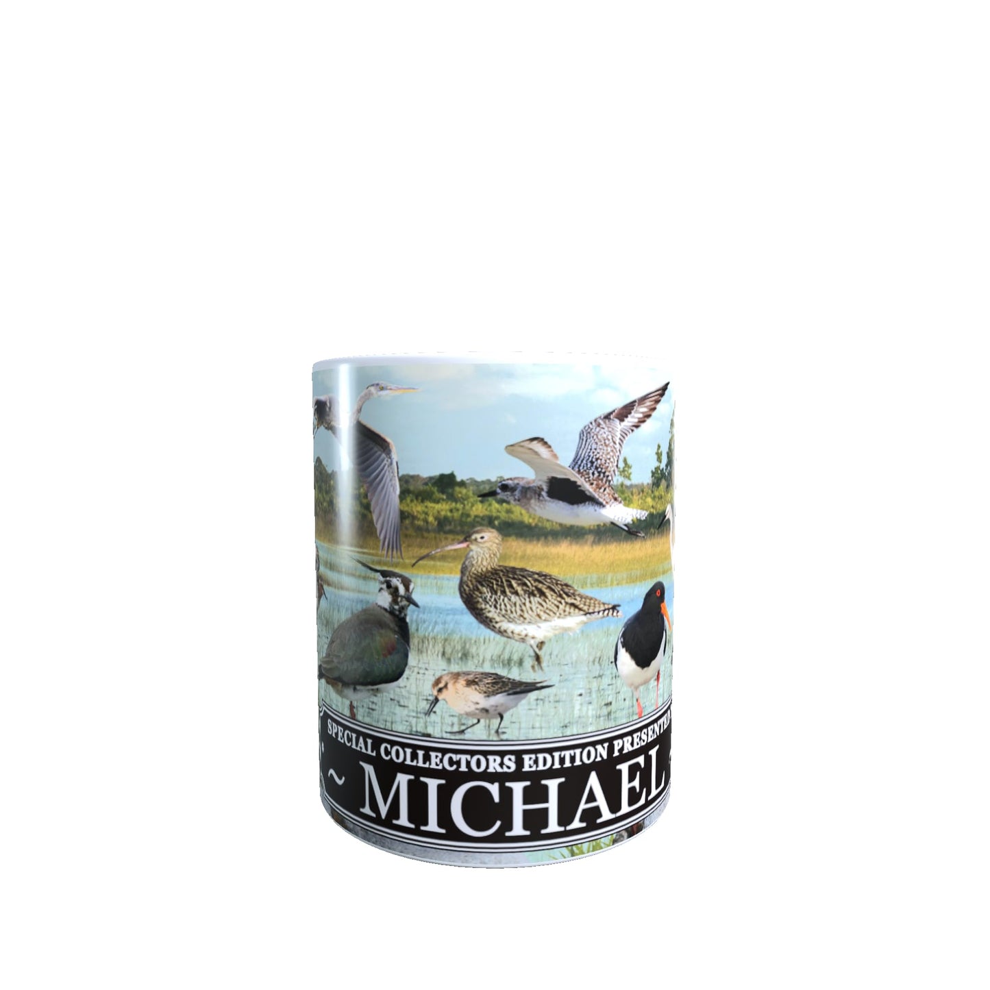 Personalised British Wetland Bird Ornithophile, Birder Mug Gift
