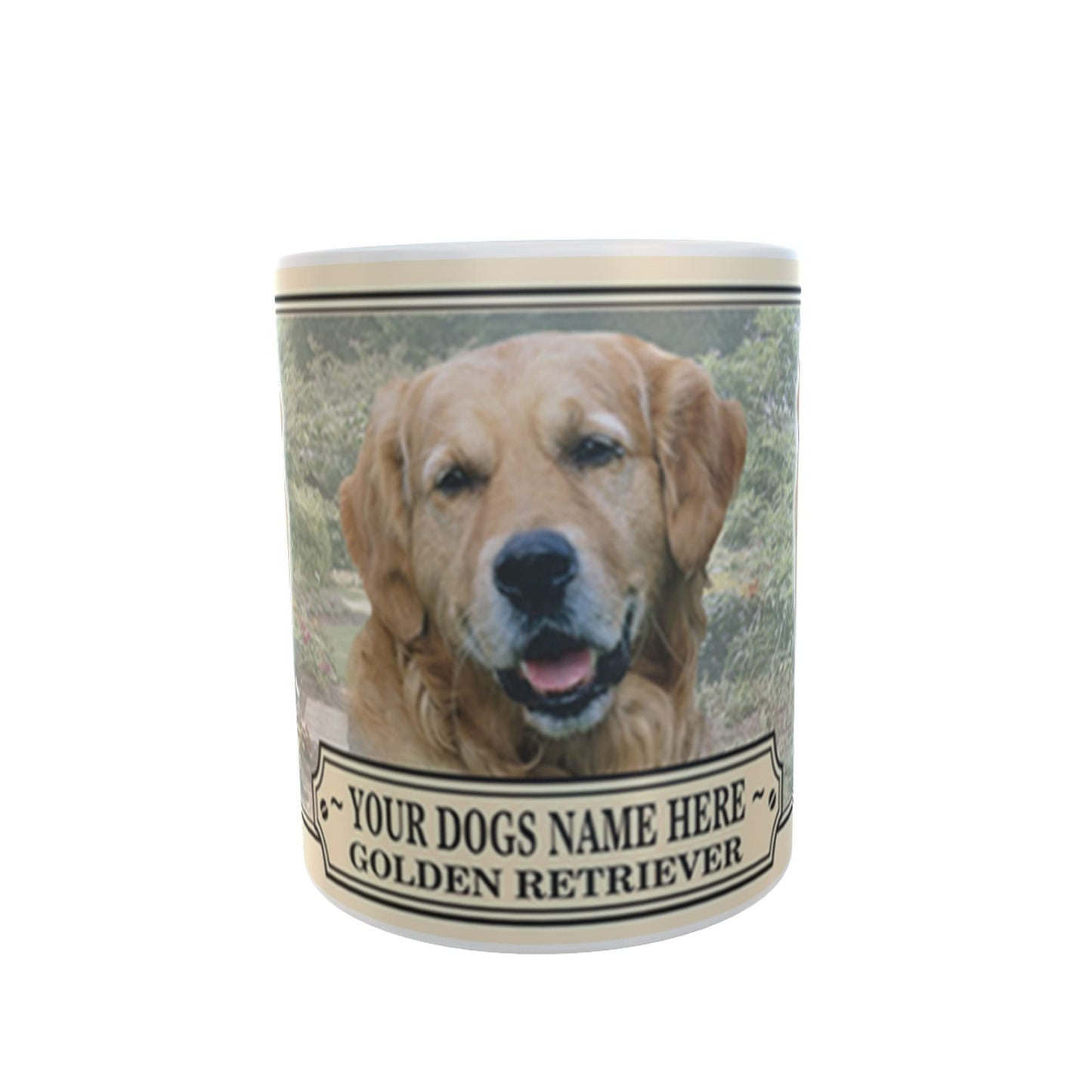Golden Retriever Personalised Dog Breed Mug Gift with Dog Treats