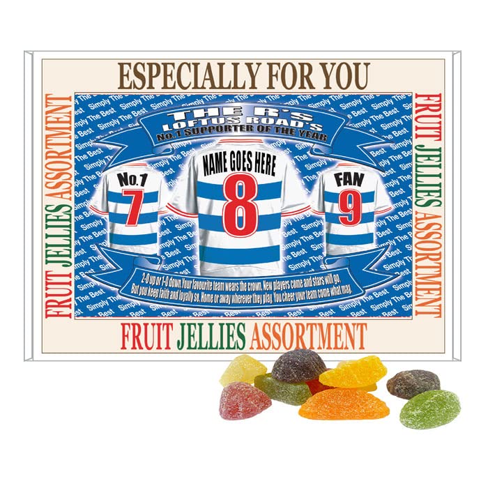 Queens PR Football Shirt Personalised Gift Boxed Sweets Variety
