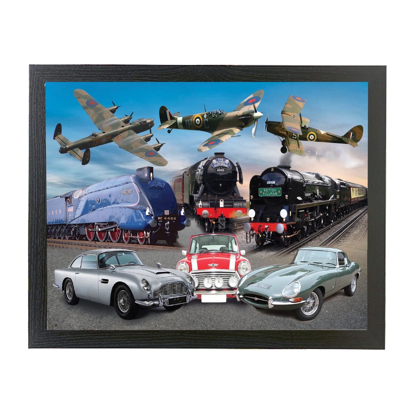 Classic Cars Lap Tray Present Gift - Dinner Lap Tray - Cushioned Bottom