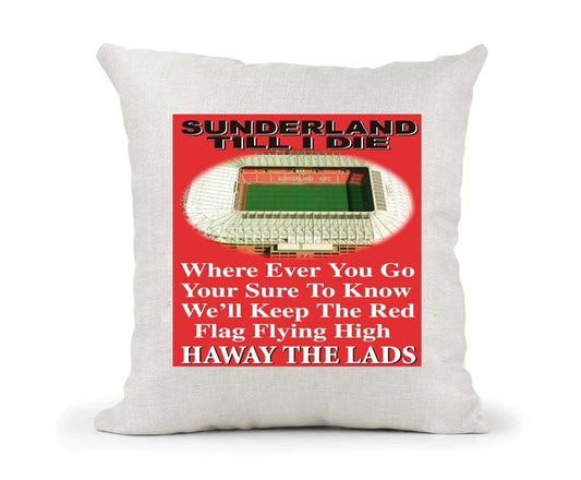 Sunderland Football Anthem Song Chant Cushion Cover Gift