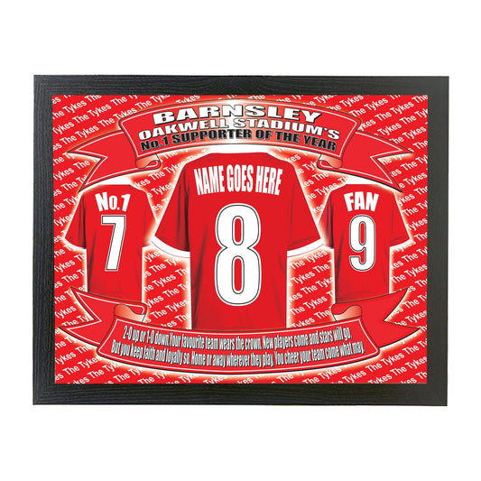 Barnsley The Tykes Football Shirt Personalised Picture Gift