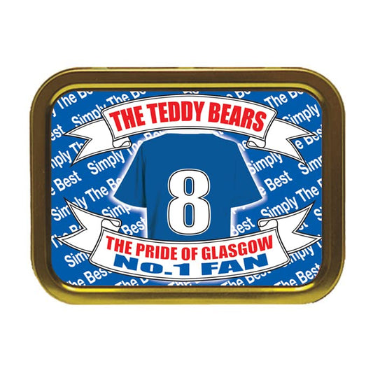 Glasgow The Teddy Bears Football Shirt Tobacco Storage Tin & Products Gift Present