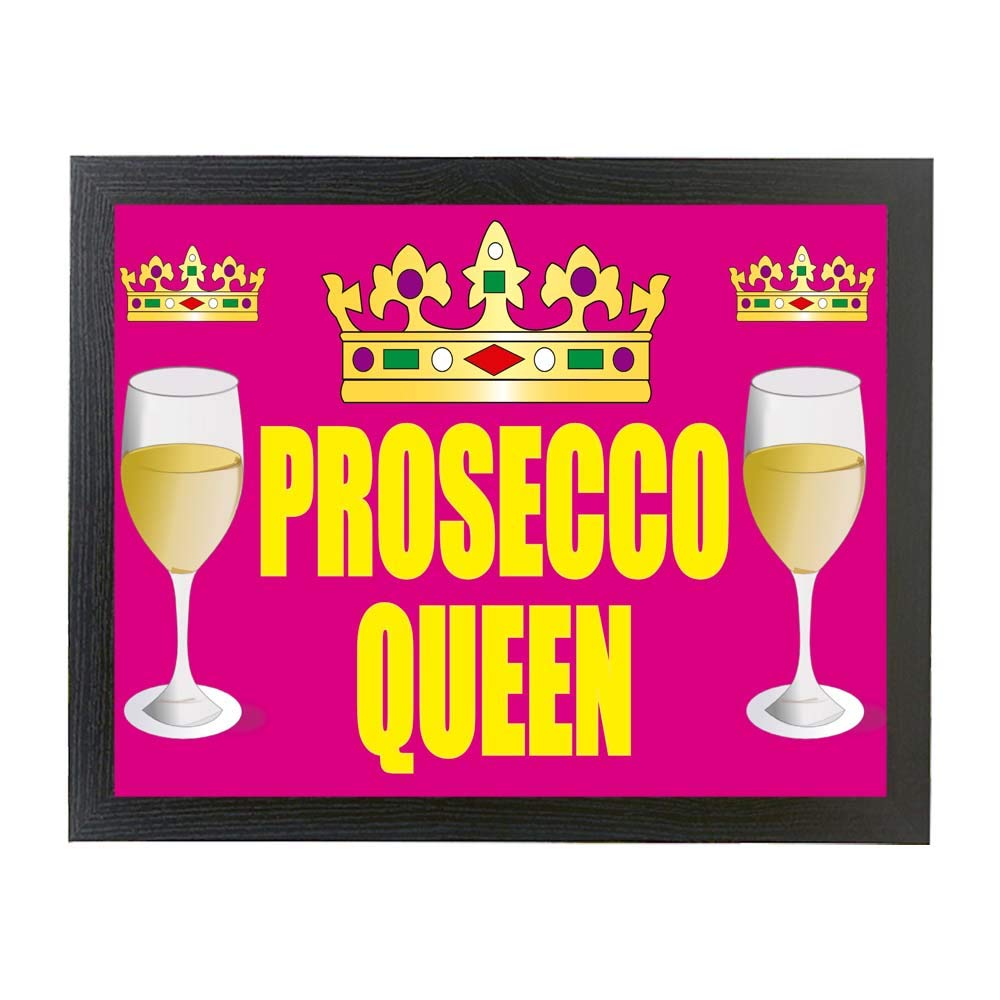 Prosecco Queen and glasses Lap Tray Gift