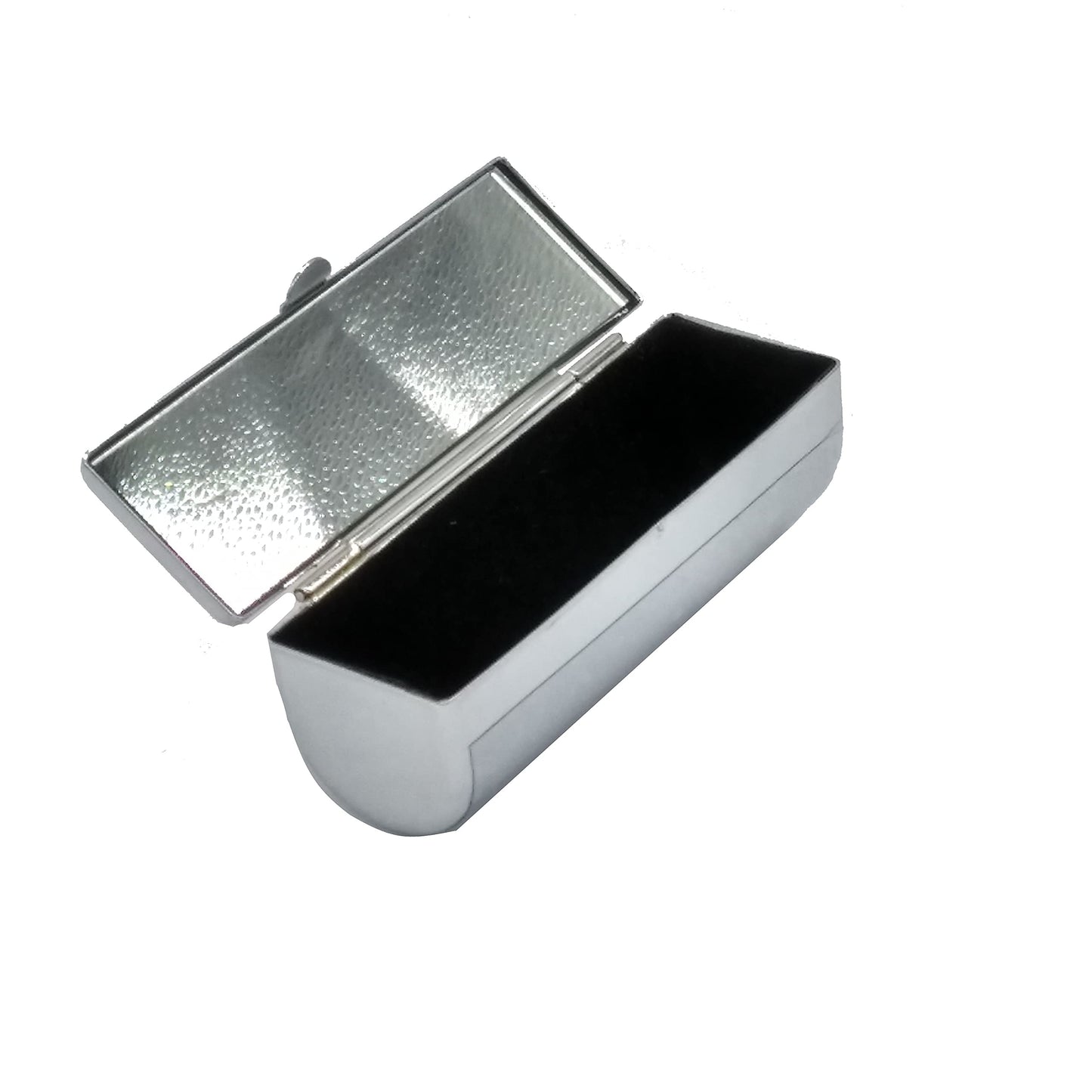 Personalised Elegant Pink Orchid Floral Silver Metal Lipstick Holder Case Gift