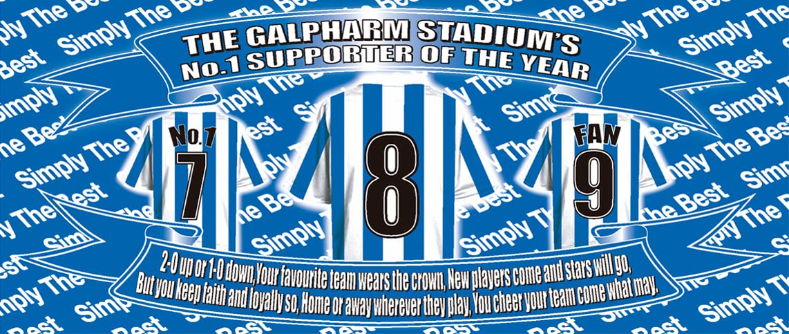 Huddersfield Football Team Shirt Mug Gift with Chocolate Footballs