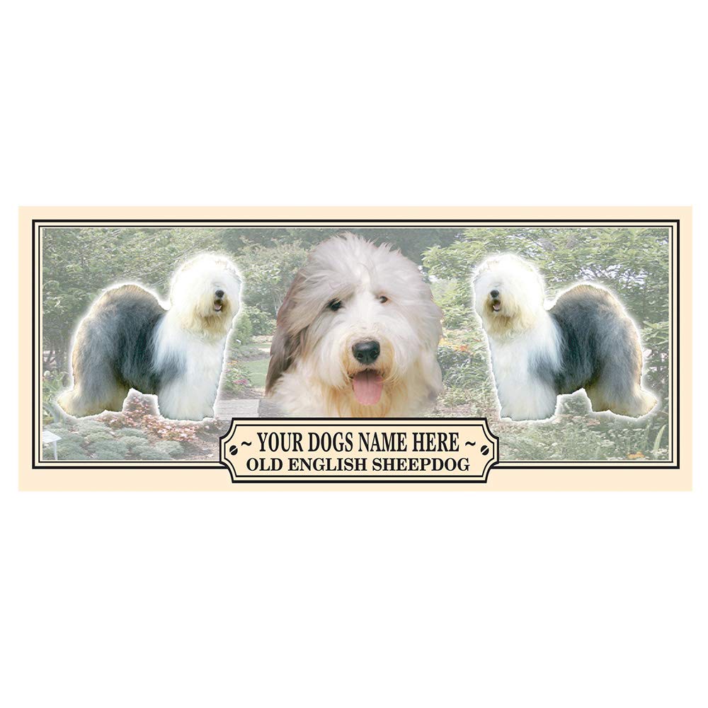 Old English Sheepdog Personalised Dog Breed Gift Mug with Treats